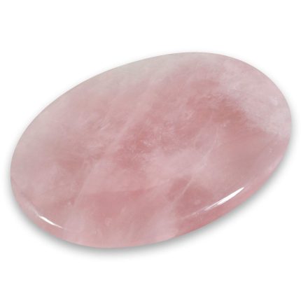 Rose Quartz Palm Stone -Natural Pink Crystal